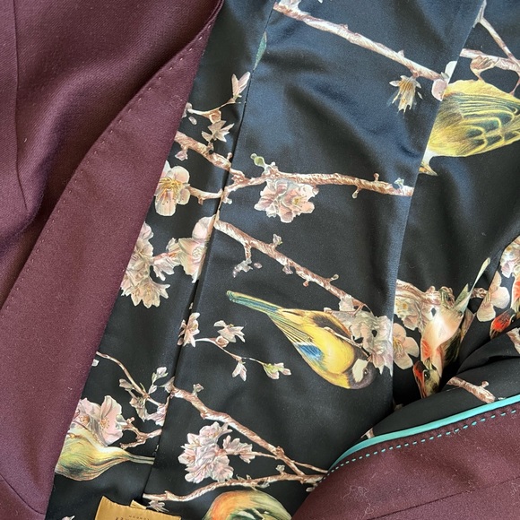 Ted Baker London Wool Pira Blazer Plum Size 0 - Picture 3 of 4